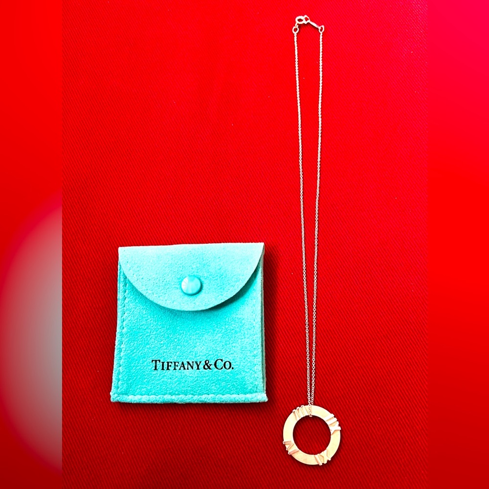 Tiffany & Co Atlas pendant necklace. Gently used a few times. Sterling silver.